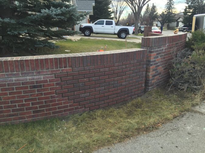 Feature brick wall repair